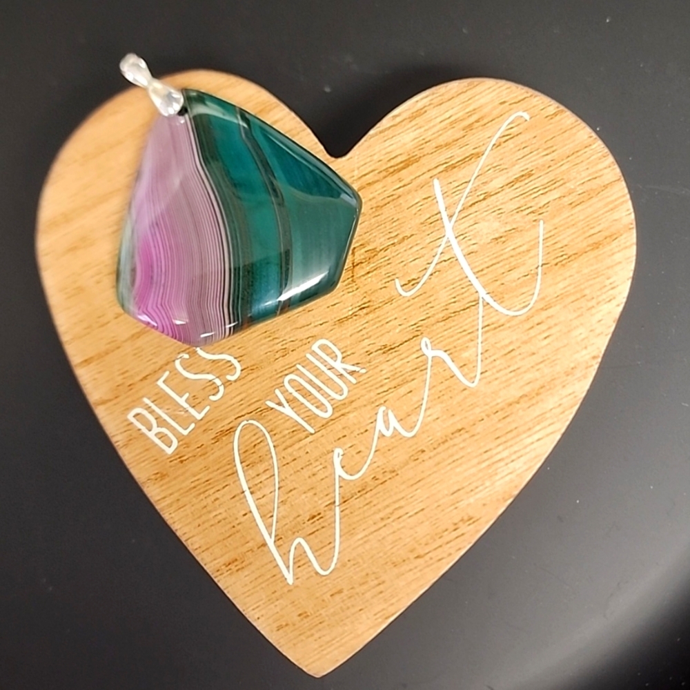 💜💚 Brazilian Agate cabochon.